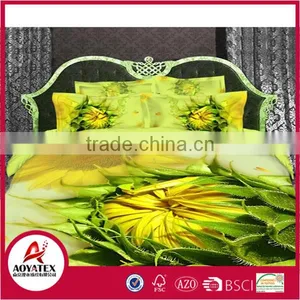 2016 New Style 13372 60*40s Reactive Printed 3D Purple Flower Bedding Set thumbnail-5