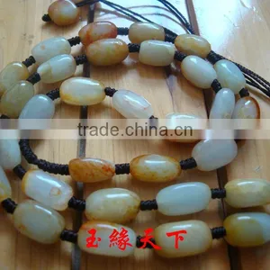 HEtian Jade Seed Makings Red-skinned Wampee Seeds Necklace the Original Stone Material Handmade Necklace Jewels Jade Stone thumbnail-3