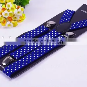 Polka Dot Braces Suspenders Elasticated Adjustable Polkadot Boys Girls 2.5cm/1" thumbnail-3