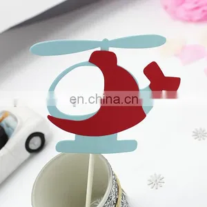Hot Sale Airplane Cake Topper Helicopter Paper Cake Topper thumbnail-5