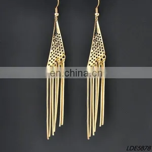 Gold Statement Fringe Earring thumbnail-1