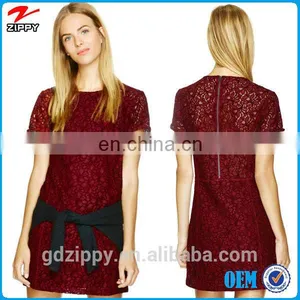 2015 Hot Short Sleeve Lace Hawaiian Dresses for Women thumbnail-1