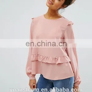2017 Women Long Sleeve New Blouse Pattern Design thumbnail-2