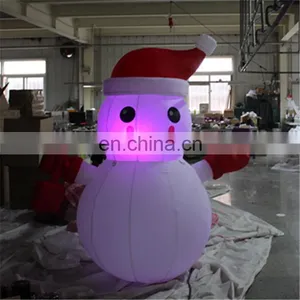 High Quality Funny Christmas Decoration Snowman With LED Light Inflatable thumbnail-2