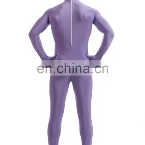 Unisex Full Body Purple Sport Spandex Lycra Zentai Costume Morph Suits Large thumbnail-3