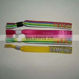 Hot Selling Fabric Texitle Glow In The Dark Wristbands For Events thumbnail-1