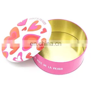 Round Colored Metal or Plastic Cosmetic Tin Packaging Box thumbnail-5