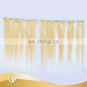Clip Long Hair Extension Silky Straight and Tangle Free 613# Blonde Russian Hair thumbnail-4