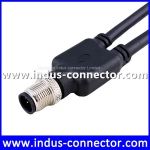 5 Poles Male TPU Molded Cable M12 thumbnail-5