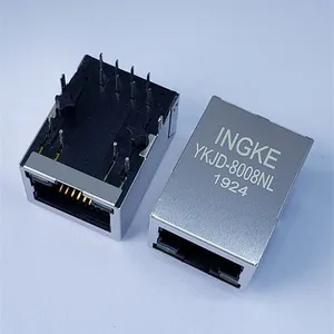 Ingke YKJD-8008NL Direct Substitute 7499010211A 1 Port Gigabit Through Hole RJ45 LAN Jacks With Integrated Magnetics thumbnail-1
