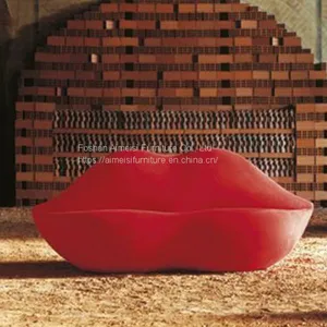 Modern Home Furniture Living Room Lip Shaped Sexy Red Lip Sofa thumbnail-5