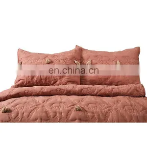 Eco-Friendly Bamboo Fiber Microfiber Summer Luxury Queen Size Cotton Bed Duvet Cover Set thumbnail-5