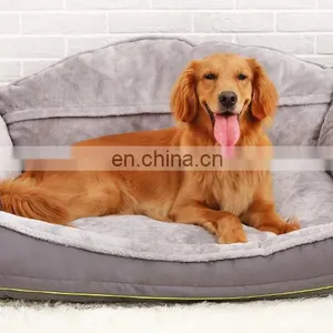 Orthopedic Plush Ped Bed Warming Pet Sofa With Removable Cover for Dogs & Cats Available in Multiple Colors & Styles thumbnail-5