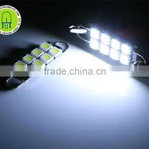 8SMD 1210 3528 1.72" 41mm 211-2 212-2 214-2 561 Rigid Loop Festoon LED Bulbs For Car Side Door Courtesy Lights, Xenon White thumbnail-2