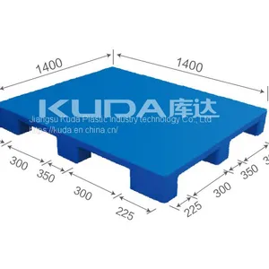 Warehouse Export Used of China Manufacturer 1414A PBJJ PLASTIC PALLET（BUILT-IN STEEL TUBE） thumbnail-1