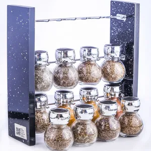 12 Jars MDF Spice Rack Organization Kitchen Ware Spice Rack Set thumbnail-5