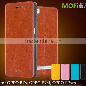 MOFi Top Sale Simple Design Flip PU Leather Cell Phone Case for OPPO R7s, OPPO R7st, OPPO R7sm thumbnail-1