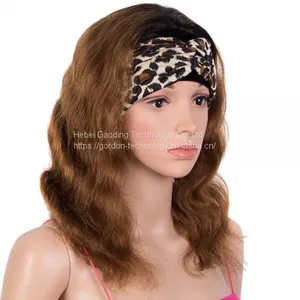 Headwrap Blone Water Wave Full Lace Human Hair Wig thumbnail-2