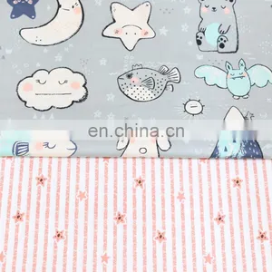 Cartoon Star Rabbit Cloth Fabric Cotton Bed Sheet Fabric Quilt Cover Twill Fabricc thumbnail-3