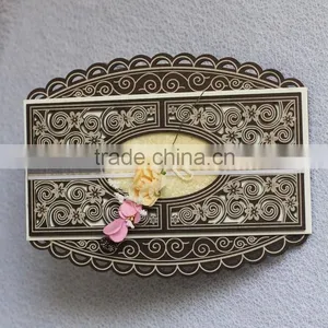 Classical Custom Wooden Laser Cut Wedding Invitation Card in Japanese thumbnail-1