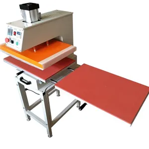 Down Mobile Double Worktable Pneumatic Heat Press Machine Pneumatic Clothing Hot Drilling Machine Pneumatic T-shirt Digital Printing Machine 40*60 thumbnail-5