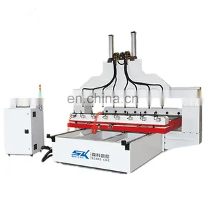 8 Heads 4 Axis Wood Rotary Engraving Machine Wood Stair 4 Axis Wood Cnc Router Machine thumbnail-1