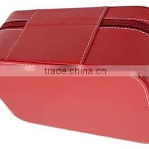 Red Leather Cosmetic Box,Jewelry Storage Case,Makeup Travel Case thumbnail-3