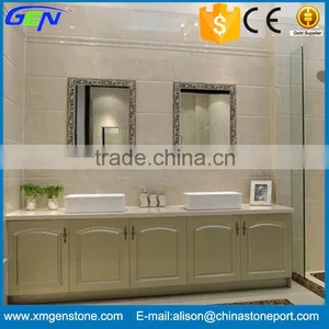 High Quality Beautiful Polished Cloudy Beige Interior Ground Marble Tile thumbnail-1