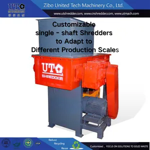 Ut Machinery Single Shaft Shredder Scrap Metal Shredder for Recycling Plasitc Film thumbnail-1