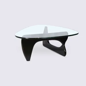 Design Coffee Table in Black Ash Wood and 19mm Tempered Glass – Gio thumbnail-2