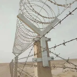 Stainless Steel Razor Barbed Wire Mesh Roll Double Coil Concertina Wire for Boundary Fencing thumbnail-2
