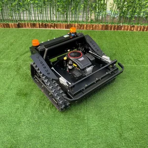 Gasoline Electric Hybrid Powered Strong Power Rubber Track Remote Control Commercial Lawn Mower thumbnail-3