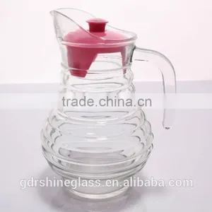 Glass Drinking Water Jug With Plastic Lid thumbnail-3