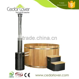 Latest Design Outdoor One Person Hot Tub Wooden Fired Spa Tub thumbnail-1