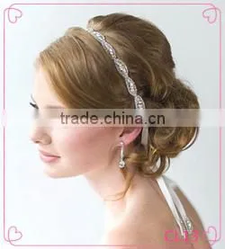 2016 NEW Women's Hair Accessory Rhinestone Wedding Hair Jewelry Bridal Hair Band Headband thumbnail-1
