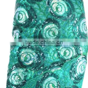 Mitaloo Good Selling Customized Beaded Bridal Lace Wholesale Christmas Organza Lace Fabric MOG0192 thumbnail-5