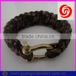Fashion Gold Clasp Paracord Bracelet Weaves Style for Sportman thumbnail-1