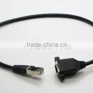 30cm/1M RJ45 Male to Female Screw Panel Mount Ethernet LAN Network Extension Cable thumbnail-2