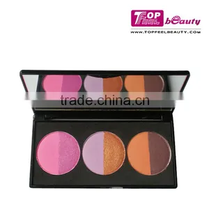 Unique Style 6 Color Makeup Blush and Contour Palette With Mirror thumbnail-1