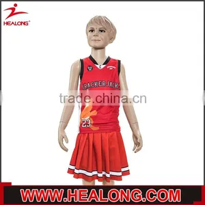 School Cheering Uniforms European Basketball Uniform Design for Girls thumbnail-1
