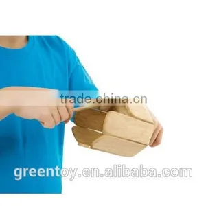 Wood Stirring Drum With Handle & Beater Kids Musical Toy thumbnail-2