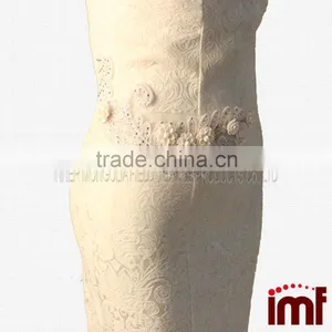 Satin Ribbon Belt Handmade Flower Sash Wedding Dress Bridal Crystal Belt Sash thumbnail-1