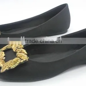 Ladies Flat Dance Shoe Guangzhou Shoes Factory With Satin Material thumbnail-3