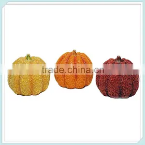 6" Beaded Terracotta Pumpkin thumbnail-1