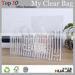 Transparent my Clear Bag PP File Bag Envelope Paper File Folder Document Bag With Button Lock thumbnail-1
