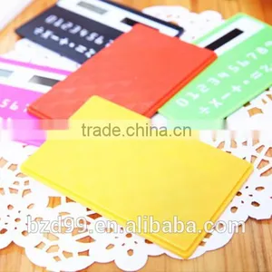 Promotional Solar Power Card Shape Mini Custom Made Calculator / Electronic Gift Logo Custom Printed OEM Manufacturer thumbnail-5