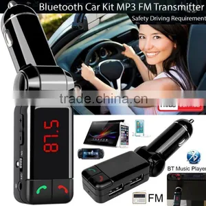 Hot Sale Wireless LCD Bluetooth 12V MP3 Player Dual USB Charger Handsfree FM Transmitter Car Kit thumbnail-1