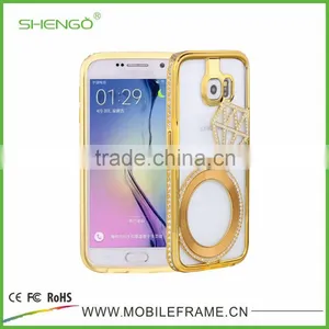 Wholesale Luxury Diamond Aluminum Case for Samsung Galaxy S6 Edge thumbnail-3