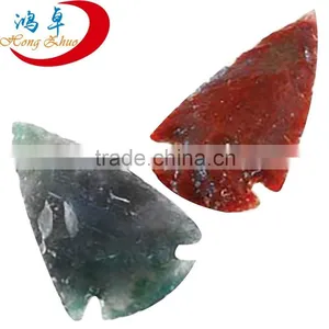 Wholesale Agate Stone Spearhead Arrowhead Point Pendant thumbnail-1