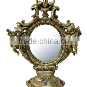 Antique Fancy Table Mirror Polyresin Table Stand Mirror thumbnail-1